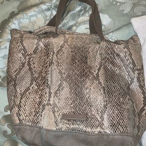 BCBG Max Azria snake skin bucket bag